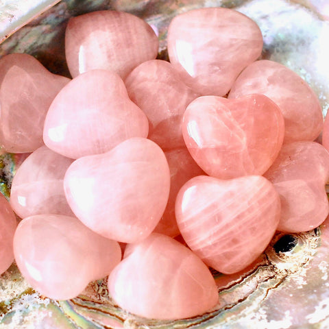 Rose Quartz Heart Crystals