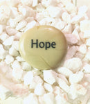 Power Words - HOPE - Glass Palm Stone