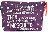 “Make a Difference” African Proverb Pouch - Purple